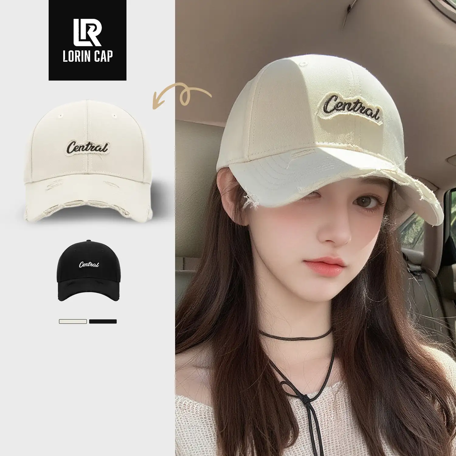 MŨ NÓN LƯỠI TRAI CENTRAL LORIN CAP PHONG CÁCH BASIC VẢI KAKI COTTON SIZE 52-64cm